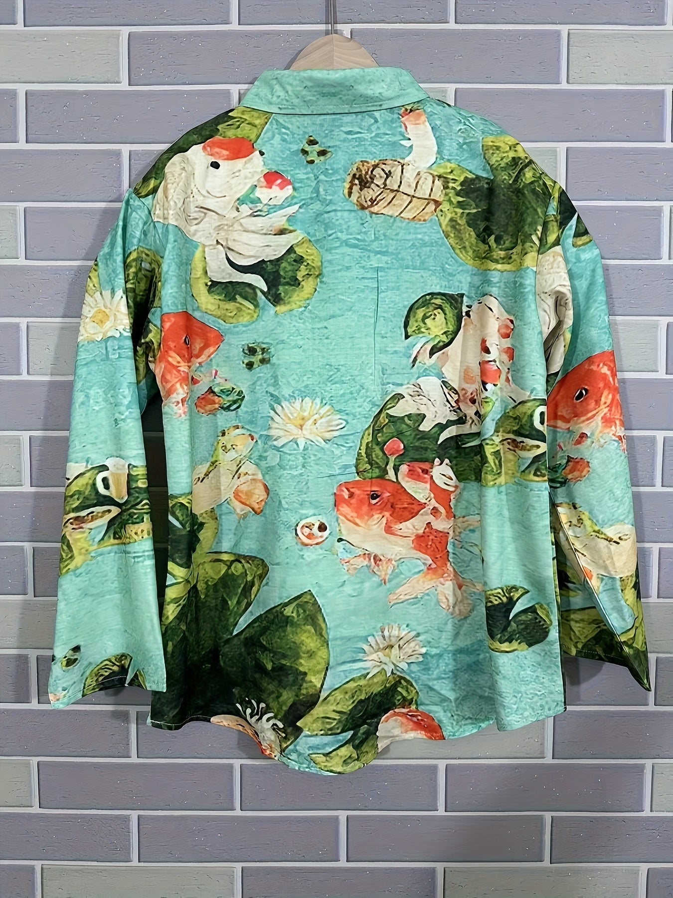 [Vintage Floral Shirt] Relaxed Fit Women's Vintage Bird & Floral Print Casual Shirt | Lightweight, Machine Washable, Chest Pocket | All-Season Wear