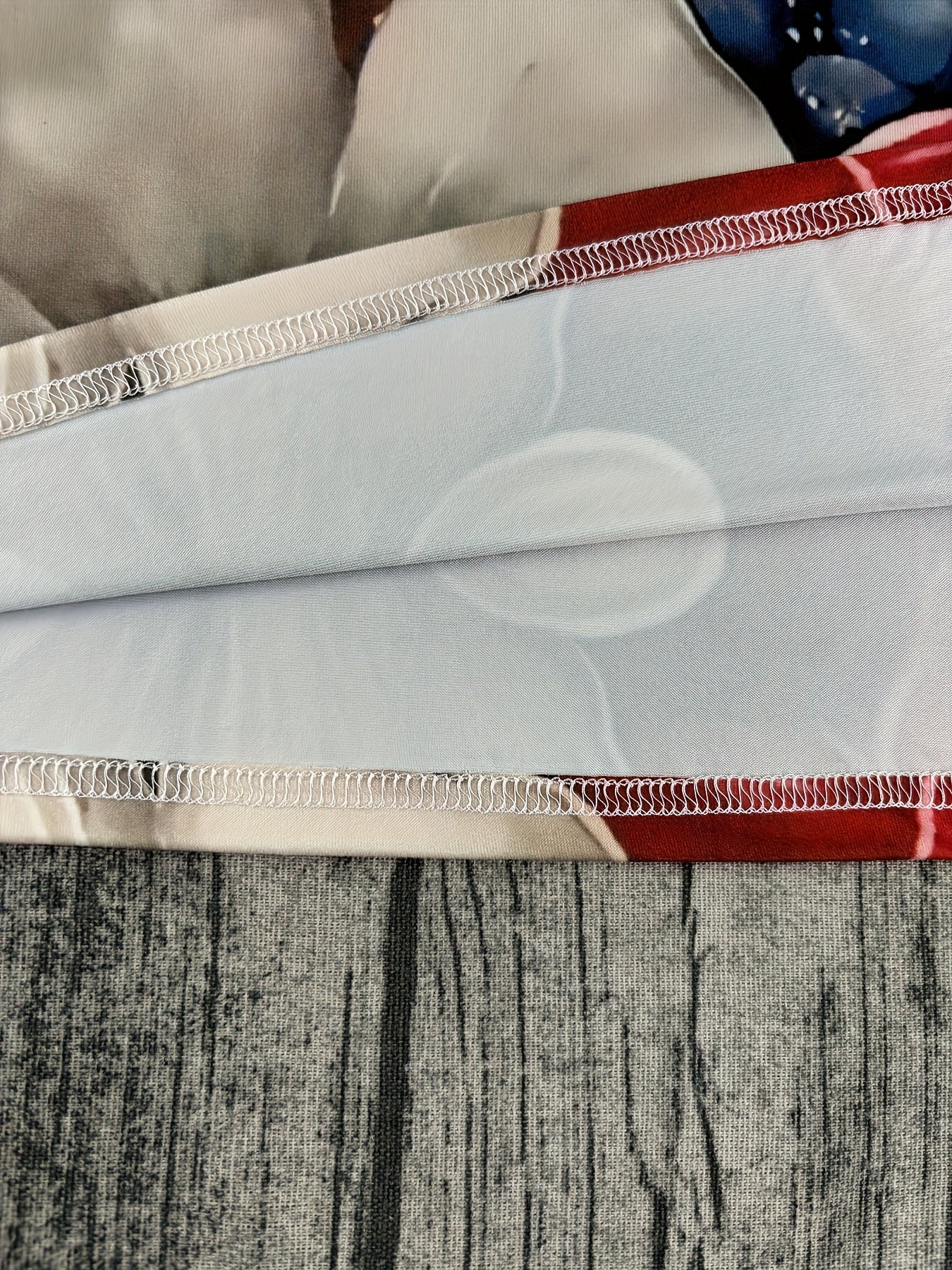 Plus Size, Women's Patriotic Floral T-Shirt - American Flag Stars & Stripes with Red/Blue Floral Accents - Crew Neck Casual Top - Stretchy Polyester/Elastane Blend - Lightweight Non-Transparent Shirt for Independence Day, Eve