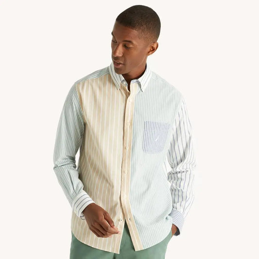 Nautica Mens Striped Casual Shirt Spring Collection