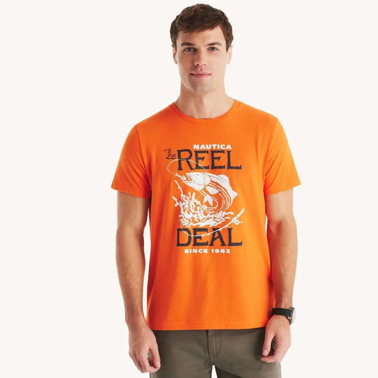 Nautica Men's Keep It Reel Graphic T-Shirt Casual Cotton Spring Wear
