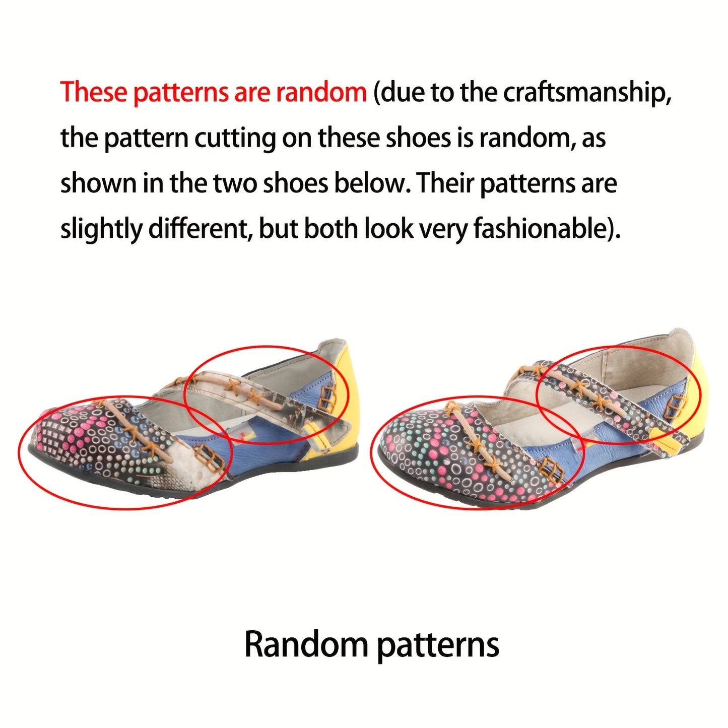 TMA EYES 2024 Women'S Slip-On Flat Shoes - Colorful Circular Print Cover Upper, Hand-Sewn Stitching, Non-Slip TPR Sole, Breathable Summer Casual Shoes for Casual Attire, Unique Shoe Design