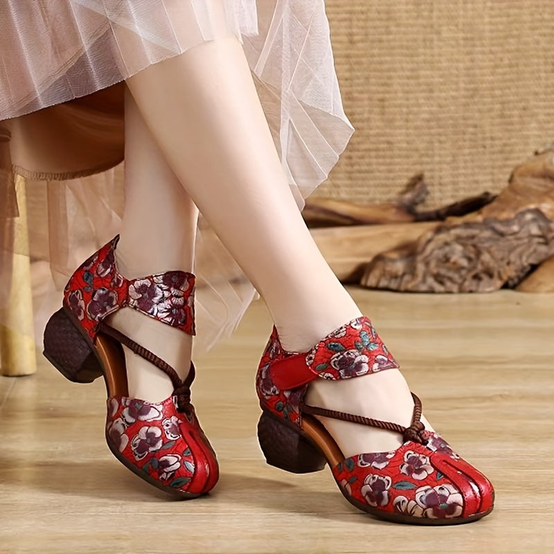 Elegant Vintage-Inspired Chunky Heel Fashion Sandals For Women With Timeless Charm