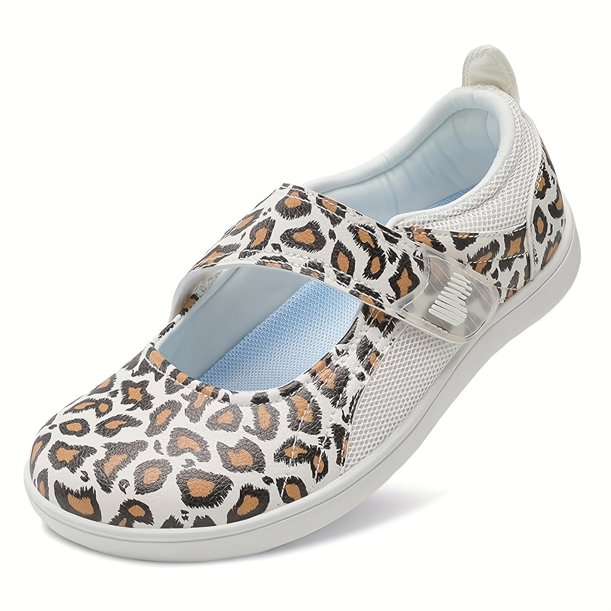 Women'S Plus Size Flat Shoes, Mary Jane Retro Design Walking Shoes, Adjustable Wide Toe, Suitable For All Seasons, Fitness Shoes, Casual Flat Shoes