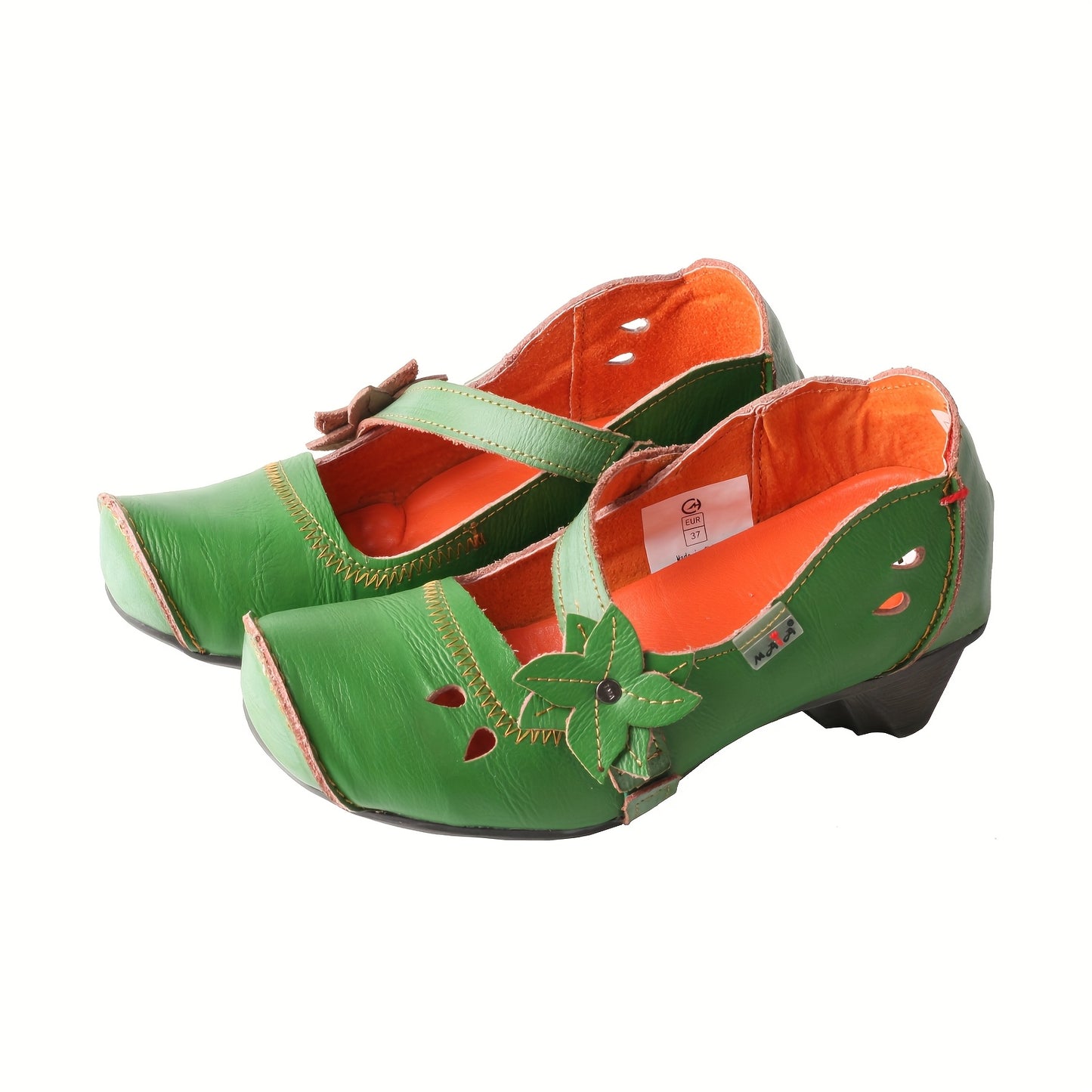 TMA EYES and MAIA Women's Hollow Coarse Heel Wide Foot Casual Breathable Strap Sandals